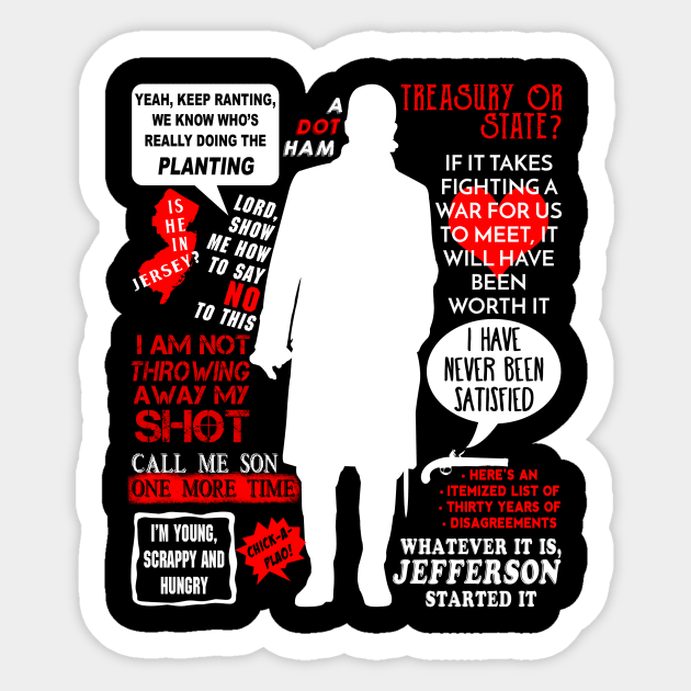 Alexander Hamilton Quotes Sticker by ivyarchive